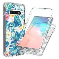Imagem de Vokuha Capa para Galaxy S10 Plus (não serve para S10 5G), capa para Samsung S10 Plus para meninas, linda capa protetora de TPU transparente floral transparente à prova de choque para Samsung Galaxy