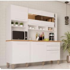 Imagem de Armário de Cozinha Porta com Espelho 6 Portas 2 Gavetas Alexia Imop, B