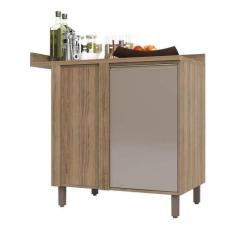 Imagem de Balcão Cozinha 95cm Canto Reto 1 Porta Graff Mel Luciane Móveis