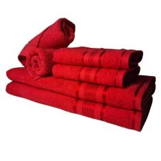 Imagem de Jogo De Toalhas Egito 2 Banho 2 Rosto 2 Tapete Vermelho