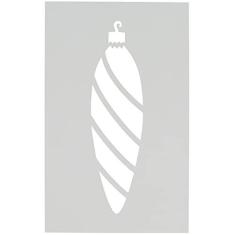 Imagem de Delux Arts Estêncil de enfeite de Natal, reutilizável, lavável e durável, estêncil de plástico de poliéster, 12 x 20 cm