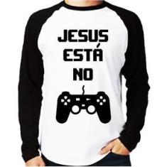 Imagem de Camiseta Raglan Jesus Está No Controle Manga Longa - Foca Na Moda