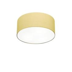 Imagem de Plafon Cilíndrico Md-3010 Cúpula Em Tecido 30X12cm Algodão Crú - Bivolt