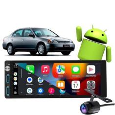 Imagem de Central Multimidia 1 Din Civic 2001-2006 Carplay + Câmera de ré  - E-C
