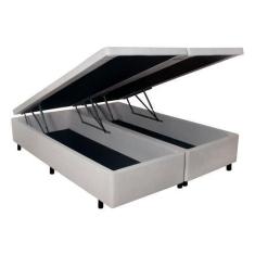 Imagem de Cama Box Baú Queen Areia 158X198x42 Cm Com Pistão A Gás - Cama Inhouse