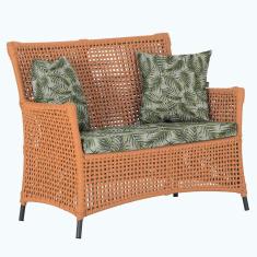 Imagem de 1 Sofá área Externa Igapó Alumínio Preta Corda Náutica E5 Terra Cota