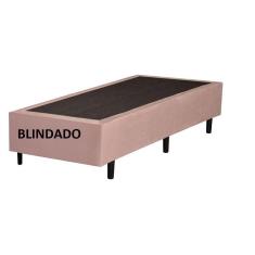Imagem de Base Box Solteirão King Suede Rosé 203x96x40xm