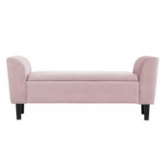 Imagem de Recamier Bau França 1,40M Suede Rosa Bebe - Clique Decor