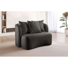 Imagem de Sofá Curvo Orgânico Orion  Elegância e Contemporaneidade Preto