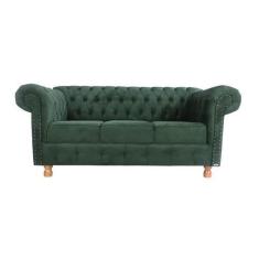 Imagem de Sofá Chesterfield Capitone Luis Xv Suede Verde 1,80 / Decoracao, Sala