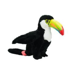 Imagem de Tucano Preto Bico Colorido Realista 25cm - Pelúcia - Fofy Toys
