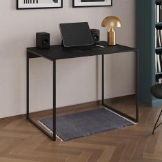 Imagem de Escrivaninha Industrial Office Preta 120x53 Grécia Base Ferro Preto
