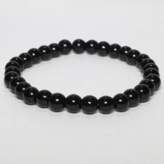 Imagem de Pulseira Pedra Natural Ônix - Vorax Acessórios, GG - 20cm a 20,5cm