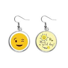 Imagem de Brinco Blink Smile Face Ilustration Pattern Ear Drop Sun Flower Jewelry Fashion