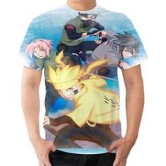 Camisa Camiseta Masculina Naruto Sasuke Kakashi Sakura 1 em Promoção na  Americanas