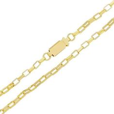 Imagem de Corrente Modelo Francês 3Mm Folheada A Ouro Fecho Gaveta