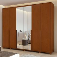 Imagem de Guarda-Roupa Casal Imperatore 6 Portas 6 Gavetas 100% Mdf com Espelho 81668.285 Frassino - Móveis Lopas