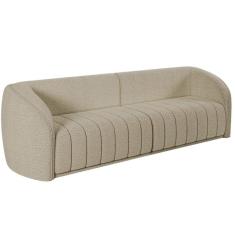 Imagem de Sofá Living Decorativo 3 Lugares 252cm Meris M22 Bouclê Bege - Mpozenato
