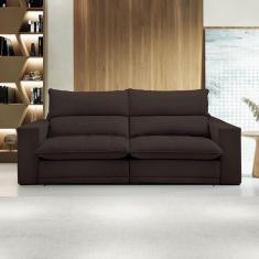 Imagem de Sofá 2 Lugares Martinho Retrátil Veludo Marrom - Celflex