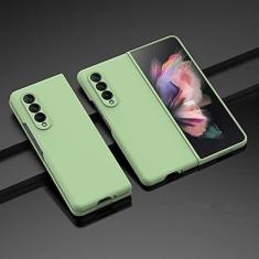 Imagem de Capa de celular dobrável rígida e fina para PC para Samsung Galaxy Z Fold 4 5 Fold4 5G Fold5 Fold3 Fold2 Fold 3 2 Capas anti-queda, verde claro, para Samsung Z Fold 4