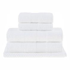 Imagem de Jogo de Toalhas Buddemeyer Fio Penteado Canelado Gigante Branco 5 peças