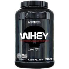 Imagem de Whey Protein Pote (900g) - Sabor: Morango. - Black Skull