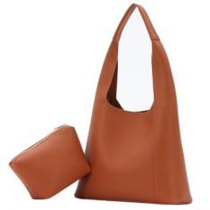 Imagem de Fecialy Bolsas Hobo Slouchy para mulheres, bolsa de ombro de couro, 2 peças, bolsa de mão macia, bolsas veganas, bolsa de trabalho grande