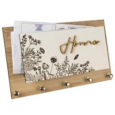 Imagem de Porta Chaves e Cartas Home Floral Organizador Luxo