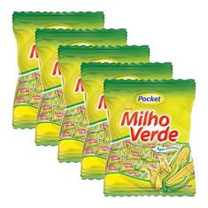 Imagem de Kit 5 Balas Pocket Milho Verde 500g - Riclan
