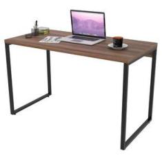 Imagem de Mesa de Escritório Office 135cm Estilo Industrial Prisma C08 Nogal - Mpozenato