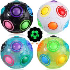 Imagem de Quebra-cabeça Fidget Ball Skylety Glow Rainbow Ball 4 peças