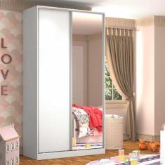Imagem de Guarda Roupa Solteiro com Espelho 2 Portas de Correr RC2005 Linha Roup