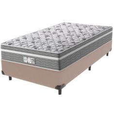 Imagem de Cama Box Bege e Colchão Evolution Molas Ensacadas Solteiro Probel