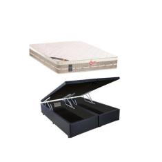 Imagem de Conjunto Cama Box Baú Queen Reforçada + Colchão Molas Premium Tecnoped