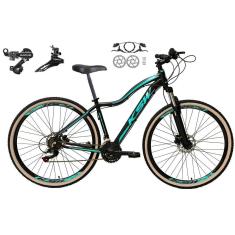 Imagem de Bicicleta Aro 29 Feminina Ksw Mwza Alumínio 24v Câmbios Shimano Tz Freio Disco Hidráulico Pneus Bege-Feminino