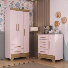 Imagem de Quarto Infantil Guarda Roupa 3 Portas E C moda Catavento Rodi