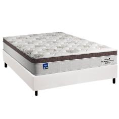 Imagem de Conjunto Box Casal: Colchão Molas Plumatex Ensacadas Personalle + Base crc Courano White (138x188)