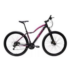 Imagem de Bicicleta Aro 29 Ksw Feminina 21 Marchas Câmbios Especiais Mtb (Preto/Rosa, 15)
