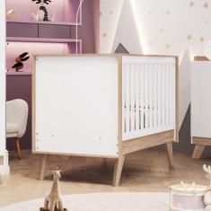 Imagem de Berço Mini Cama 3 Em 1 Confete Henn Branco Com Jequitibá Hp