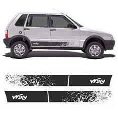 Imagem de Faixa Lateral Fiat Uno Way /2012 4 Portas Adesivo 
