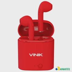 Imagem de Fone De Ouvido Bluetooth Easy W1 + Wireless Vermelho - Vinik