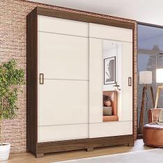 Imagem de Guarda Roupa Solteiro Com Espelho 2 Portas 2 Gavetas Jackie Casa 812