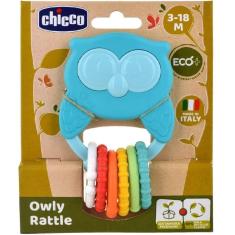 Imagem de Brinquedo Para Bebes Chocalho Owly Rattle Eco Coruja Chicco