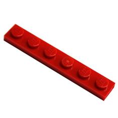 Imagem de LEGO Partes e Peças: Vermelho (Vermelho Brilhante) 1x6 Placa x20