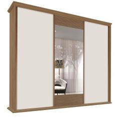 Imagem de Guarda Roupa Casal Com Espelho 3 Portas Doratto F08 Fj/Off - Mpozenato