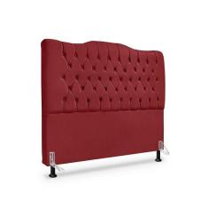 Imagem de Cabeceira De Cama Box Casal 140 Cm Dunas - Veludo Vermelho