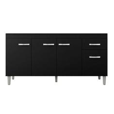 Imagem de Balcão De Pia Gabriela 150 Cm Preto - Ajl - Ajl Móveis