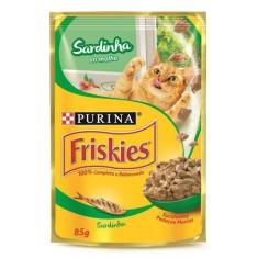Imagem de Ração Úmida Friskies Sachet Gatos Adultos Sardinha Ao Molho - 85G - 1