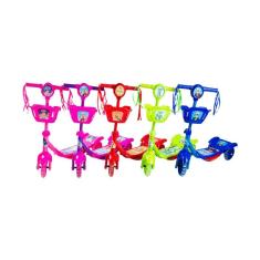 Imagem de Patinete 3 Rodas Infantil Musical Com Luzes E Cesta