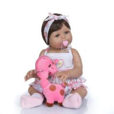Imagem de Boneca Bebe Reborn Morena 48cm Full Silicone - Dominio Imports